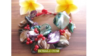 Charm Beads Shells Bracelets Flowers Package